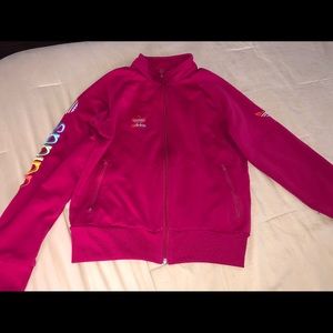 Fuchsia Adidas zip up